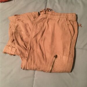 Distressed joggers (boutique brand)